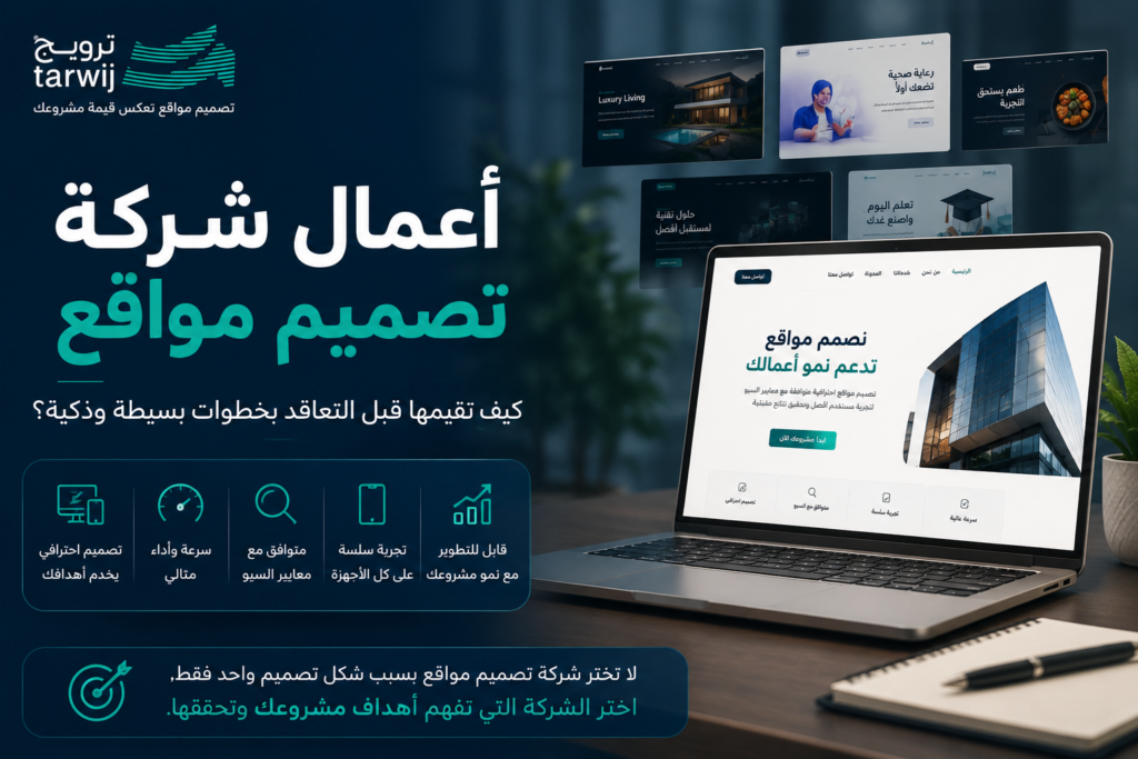 أعمال شركة تصميم مواقع وكيفية تقييمها قبل التعاقد