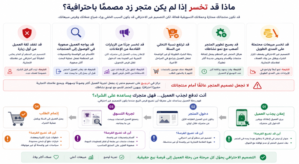ماذا تخسر ان لم يكن متجر زد مصمم باحترافية