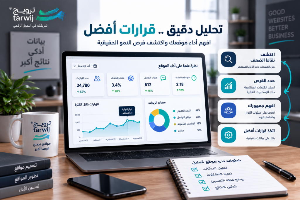تحليل أداء الموقع الإلكتروني لاتخاذ قرارات تطوير أفضل