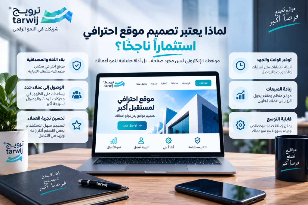 أهمية تصميم موقع إلكتروني احترافي في زيادة المبيعات وتحسين تجربة العملاء