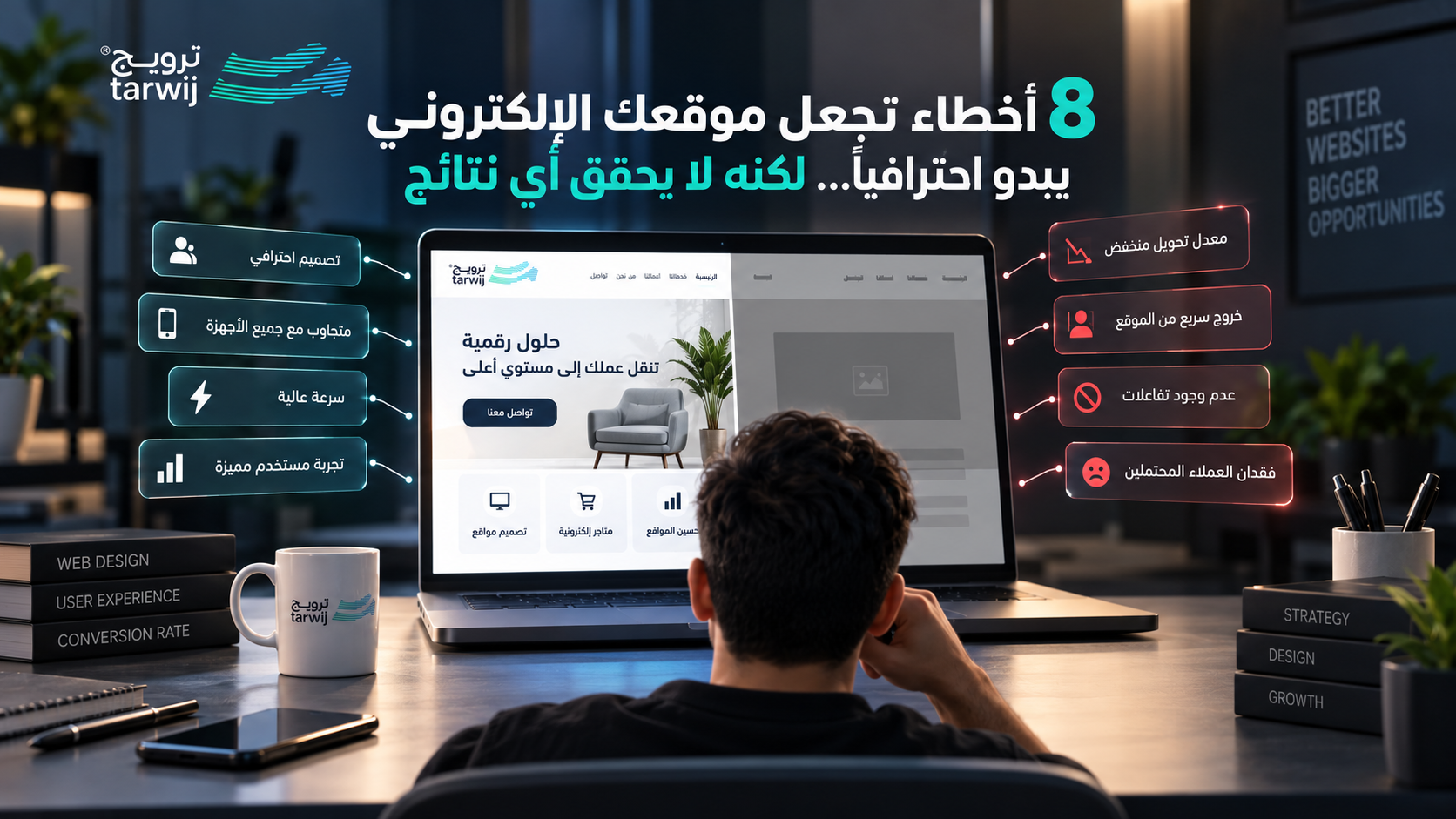 أخطاء تصميم المواقع التي تجعل الموقع يبدو احترافيًا دون تحقيق نتائج
