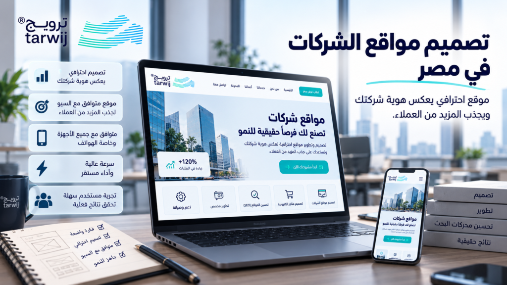 تصميم مواقع الشركات في مصر وإنشاء موقع احترافي يعكس هوية الشركة