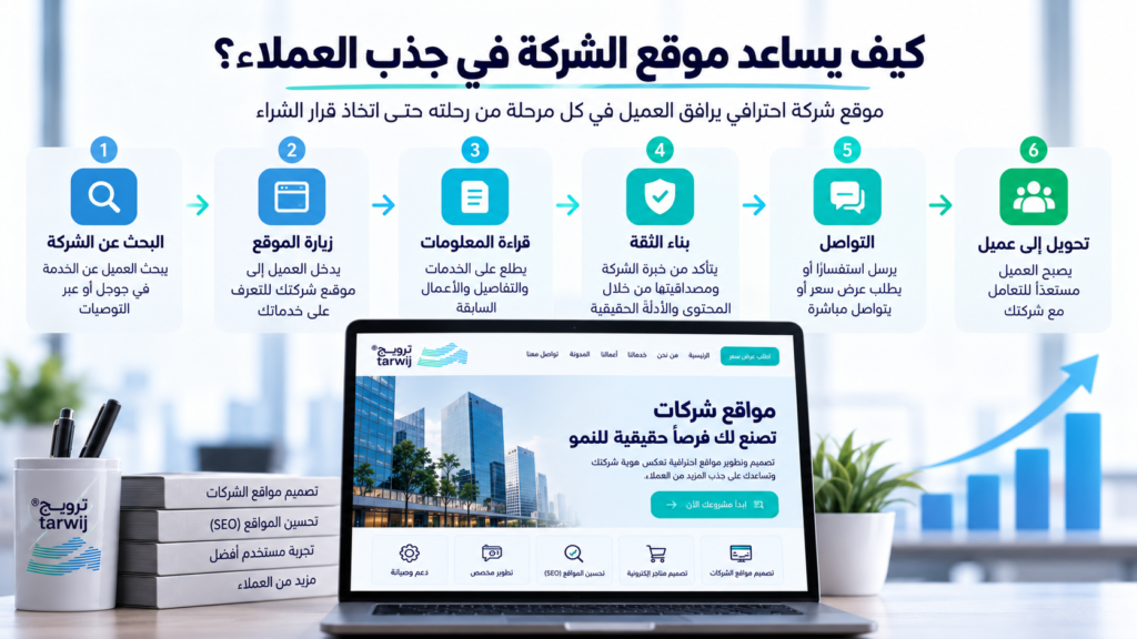 كيف يساعد موقع الشركة في جذب العملاء وتحويل الزوار إلى عملاء فعليين